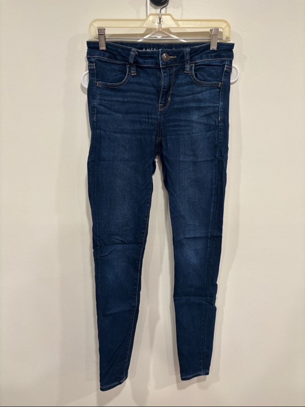 American Eagle Outfitters Dark Blue Skinny Jeans Next Level Stretch
